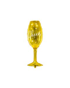 Champagneglas folieballon - 80 cm 