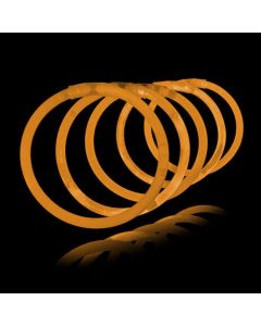 Orange Knæklys 100x  - Selvlysende armbånd
