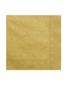 Guld servietter 20x - 33x33 cm