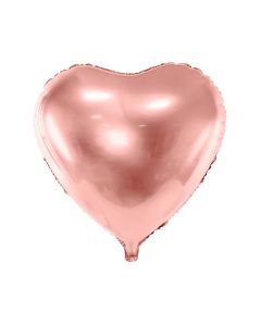 Folieballon Hjerte i Rose Gold - 45 cm