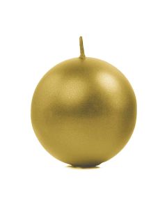 Runde Guld Stearinlys 6x - 8 cm