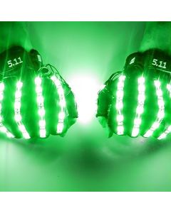 Sjove handsker med LED i grøn 