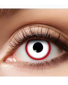 Kontaktlinser hvid og rød saw