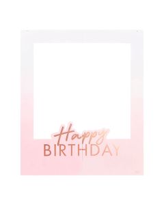 Dit navn - Happy Birthday Photo booth Rosegold 