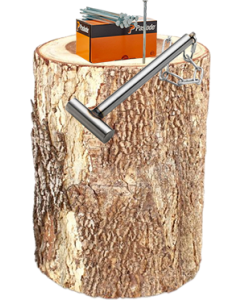 Slå søm i træstub H90xD40 cm