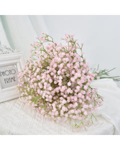 Kunstig blomst brudeslør pink - 63 cm
