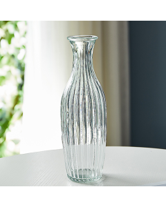 Vase rillet glas - 23 cm