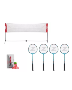 Badminton sæt inkl. net, ketchere og bolde - stor