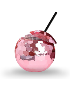 Diskokugle cocktail glas pink - 500 ml