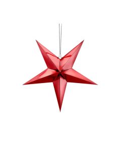 Rød Papirstjerne - 30 cm