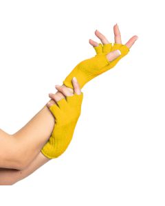 Fingerløse handsker one-size til kvinder gul