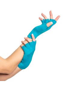 Fingerløse handsker one-size til kvinder turkis blå