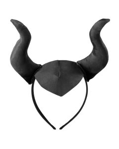 Maleficent eventyrlig hårbøjle med horn sort