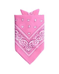 Bandana med traditionelt mønster pink 52x55 cm