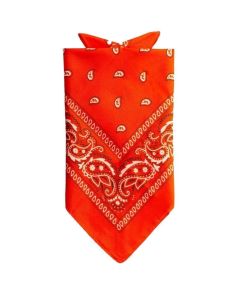 Bandana med traditionelt mønster orange 52x55 cm