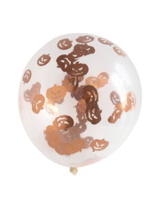 Ballon med græskar konfetti - 30 cm