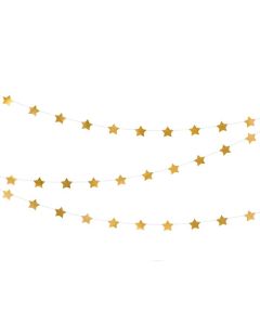 Guld Stjerne Guirlande - 3,6 meter