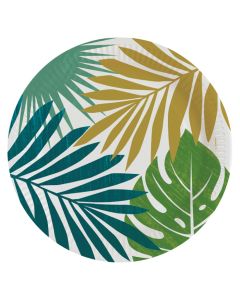 Monstera & Palme Tallerkner 8x - 23 cm