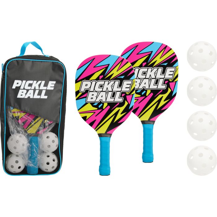 Pickleballsæt med 2 bat og 4 bolde
