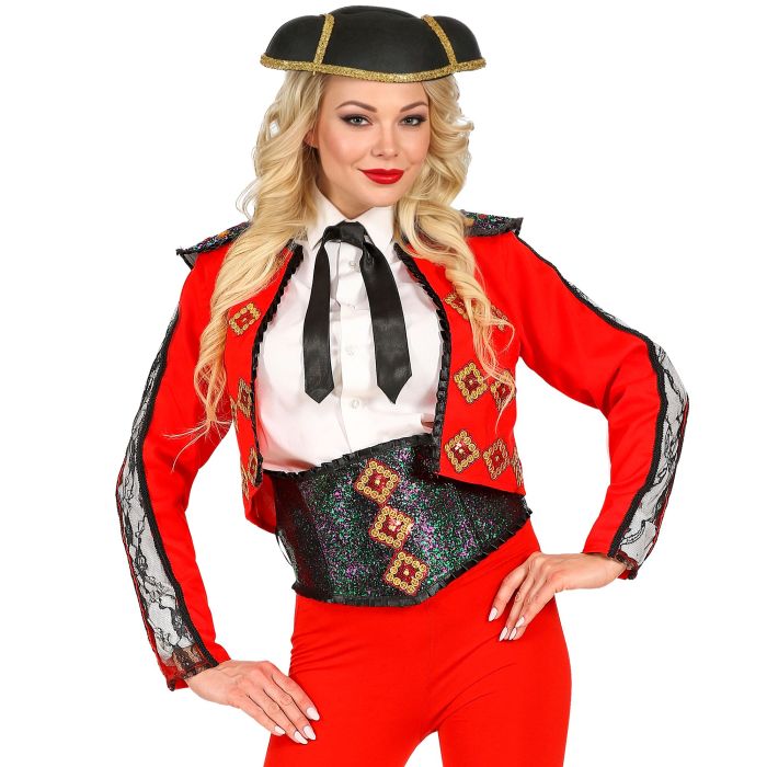 Matadorkostume med jakke og bælte til damer