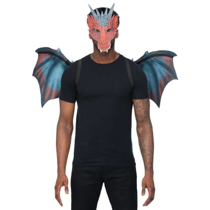 Rød drage kostume – onesize