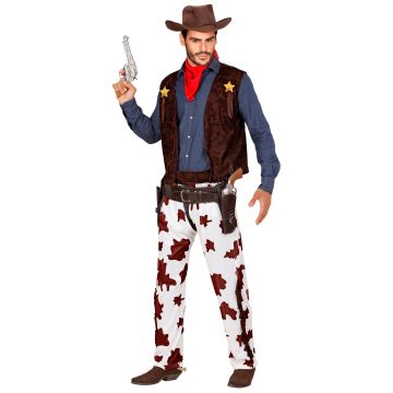 Cowboy kostume med vest og chaps