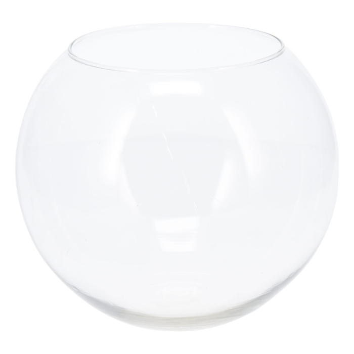 Transparent bowle vase i glas 200x160 mm