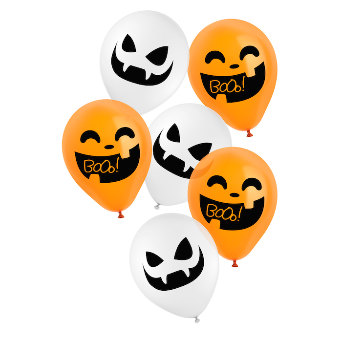 Halloween vampyr og græskar ballon buket 6x - 23 cm