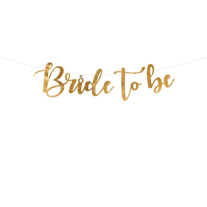 Guld Bride To Be Guirlande - 80 x 19 cm