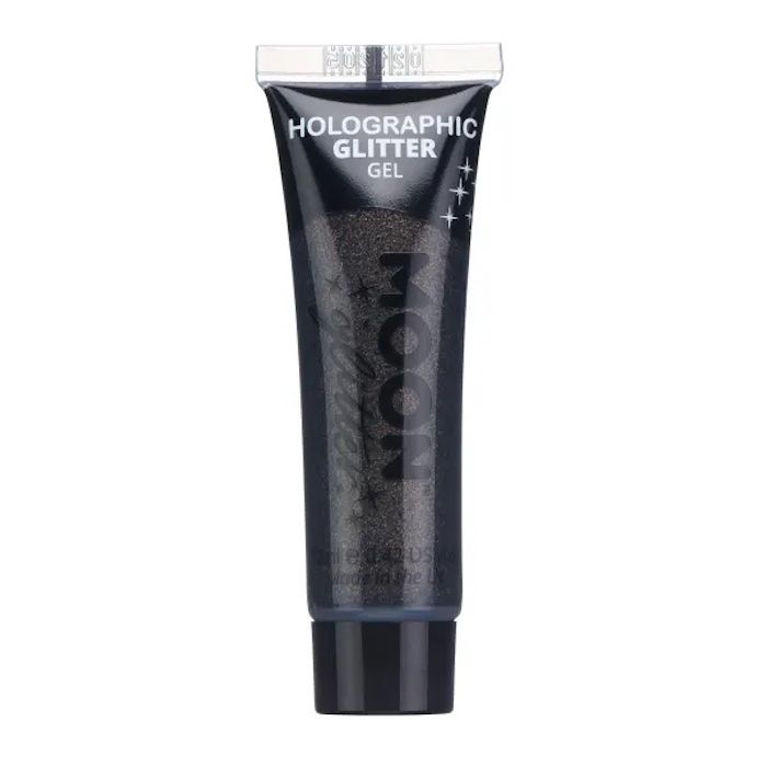 Holografisk Glimmer Gel Sort - 12 ml