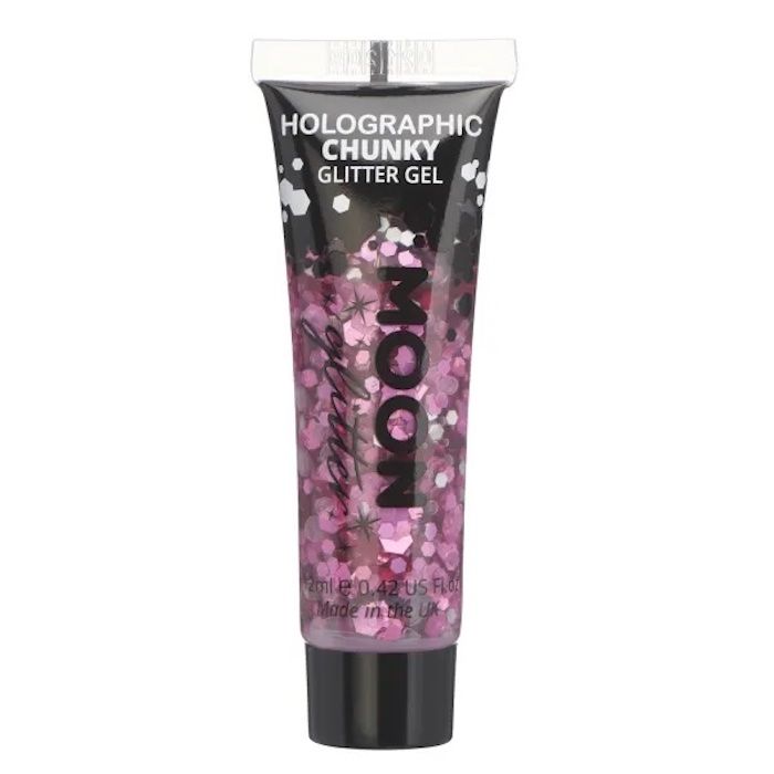 Holografisk Chunky Glitter Gel Pink 12 ml Moon Creations