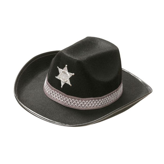 Sort sherif cowboy hat