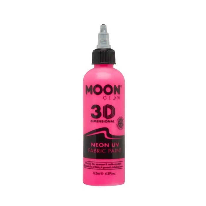 Neon UV Tekstilfarve Pink 125 ml Moon Creations