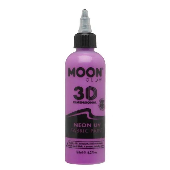 Neon UV Tekstilfarve Lilla 125 ml Moon Creations