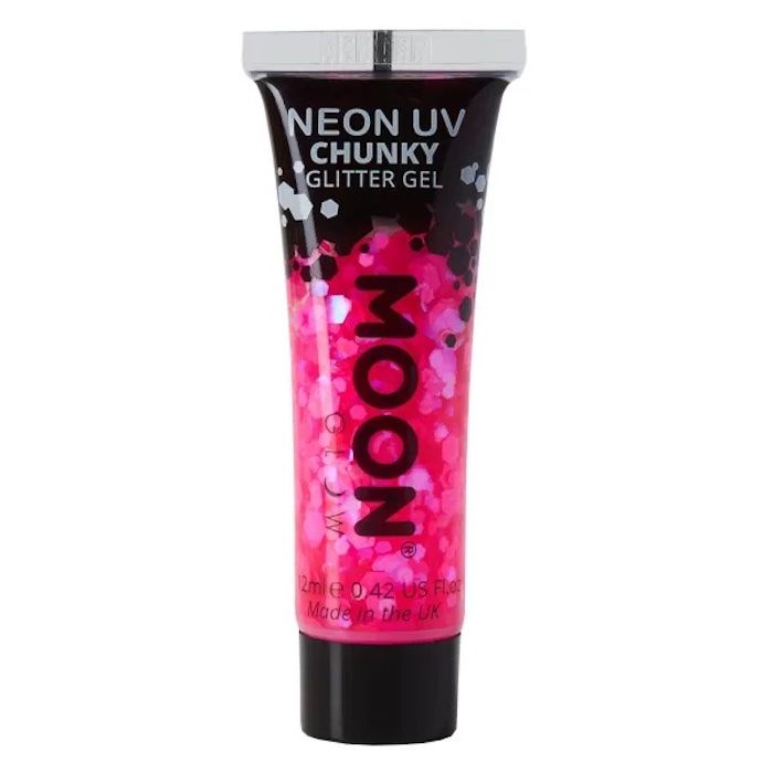 Neon UV Chunky Glitter Gel Magenta 12 ml Moon Creations