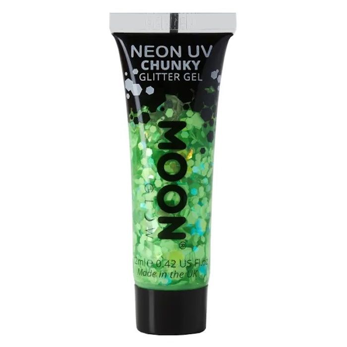 Neon UV Chunky Glitter Gel Grøn 12 ml Moon Creations