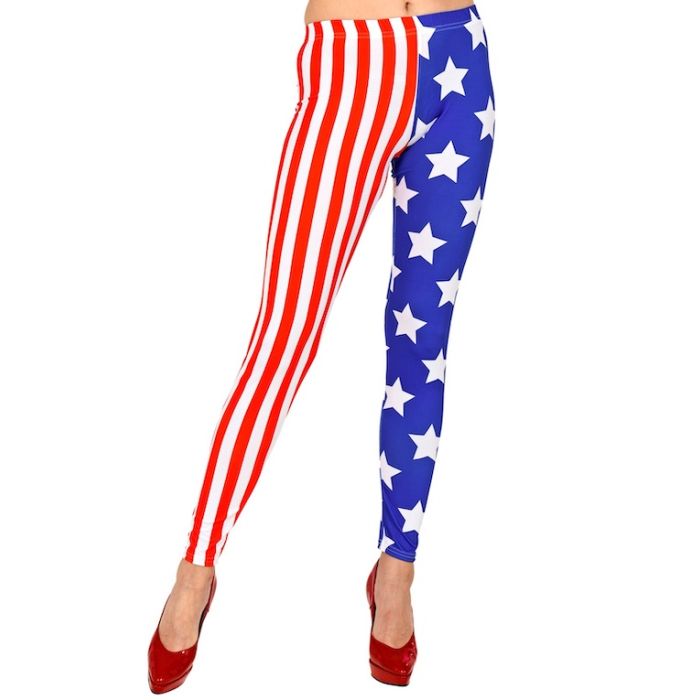 USA leggings med striber og stjerner