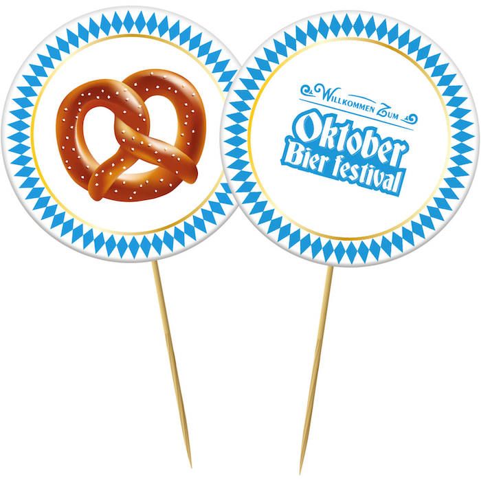 Oktoberfest træpinde 20x - 3,5 cm 