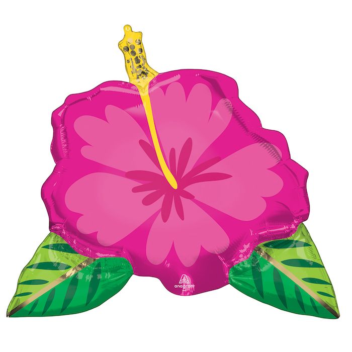 Hawaiiblomst Folie Ballon 63x68 cm