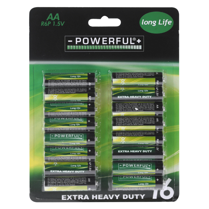 AA-batterier 16x