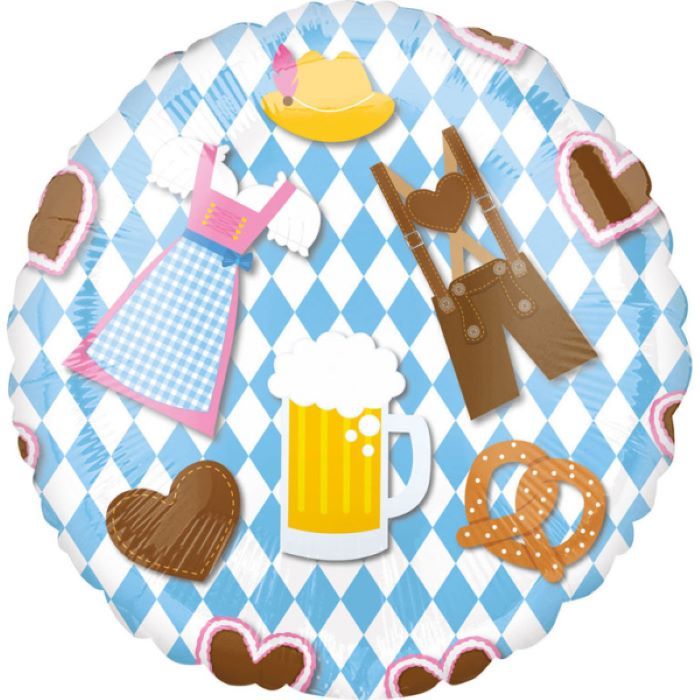 Oktoberfest motiver folieballon - 43 cm