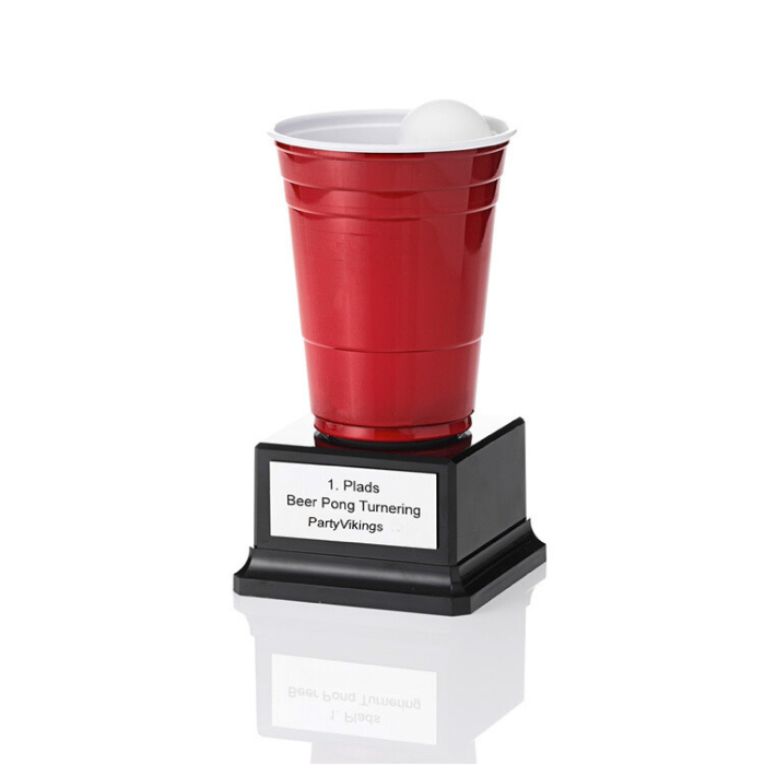 Beer pong pokal dansk - 18,5x10 cm