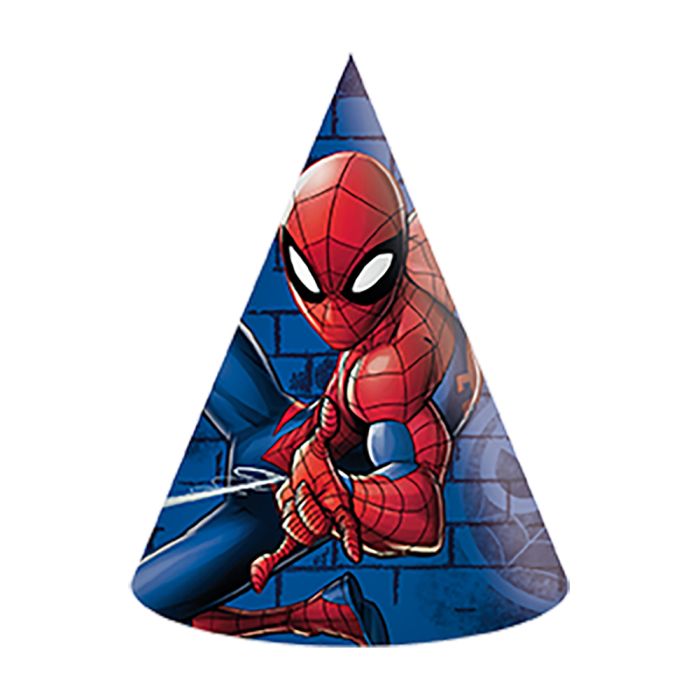 Spiderman Festhatte blå 6x - 16 cm