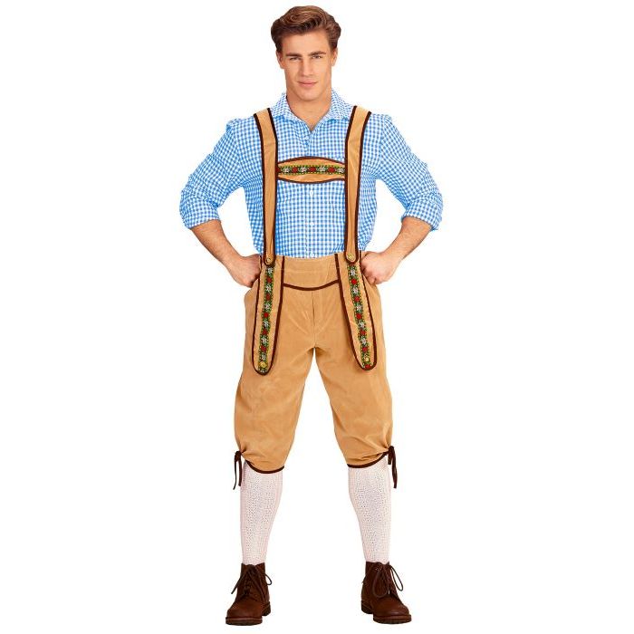 Tyroler lederhosen bukser beige