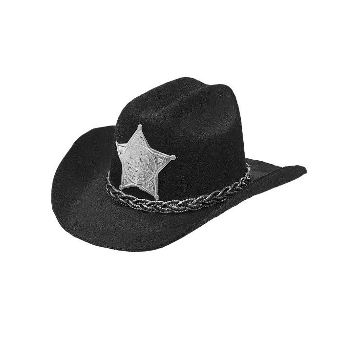 Sort mini sherif cowboy hat