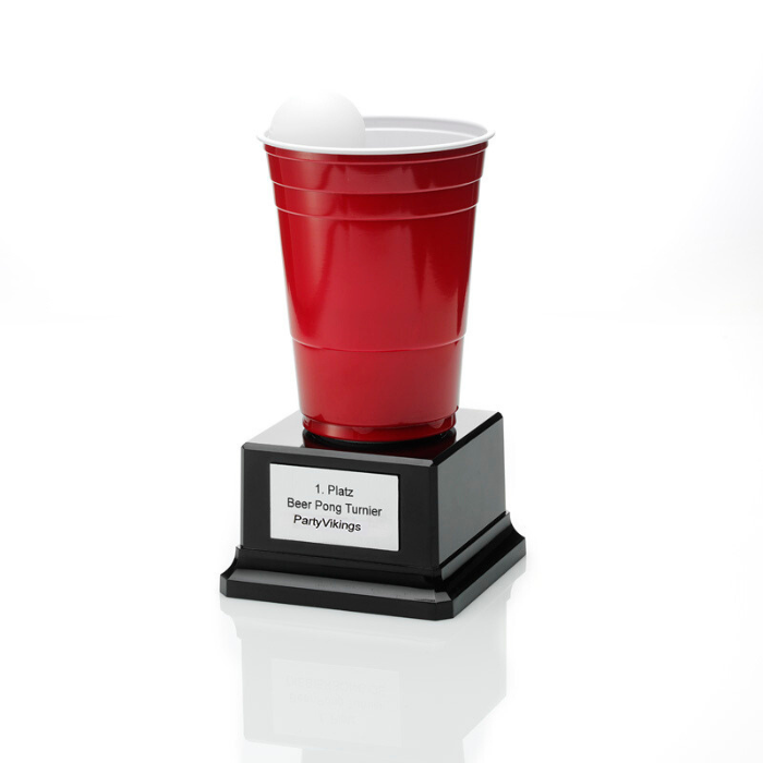 Beer pong pokal tysk - 18,5x10 cm