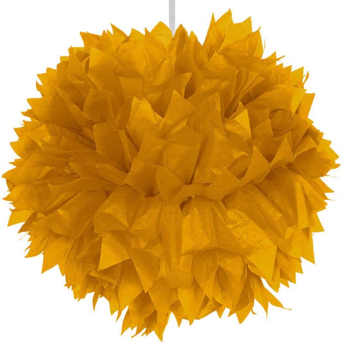 Guld pompom - 30 cm