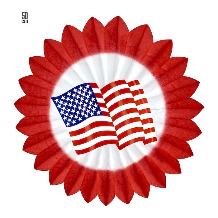 USA Rød Rosette - 50 cm