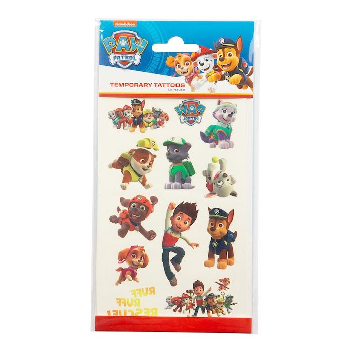 Midlertidige og kunstige paw patrol tatoveringer 12x