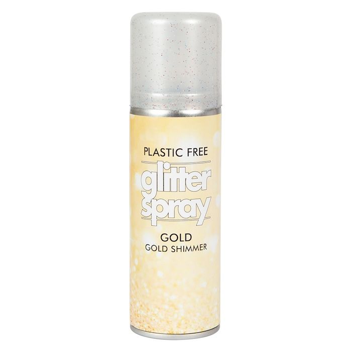 Glitterspray til krop og hår 125 ml guld